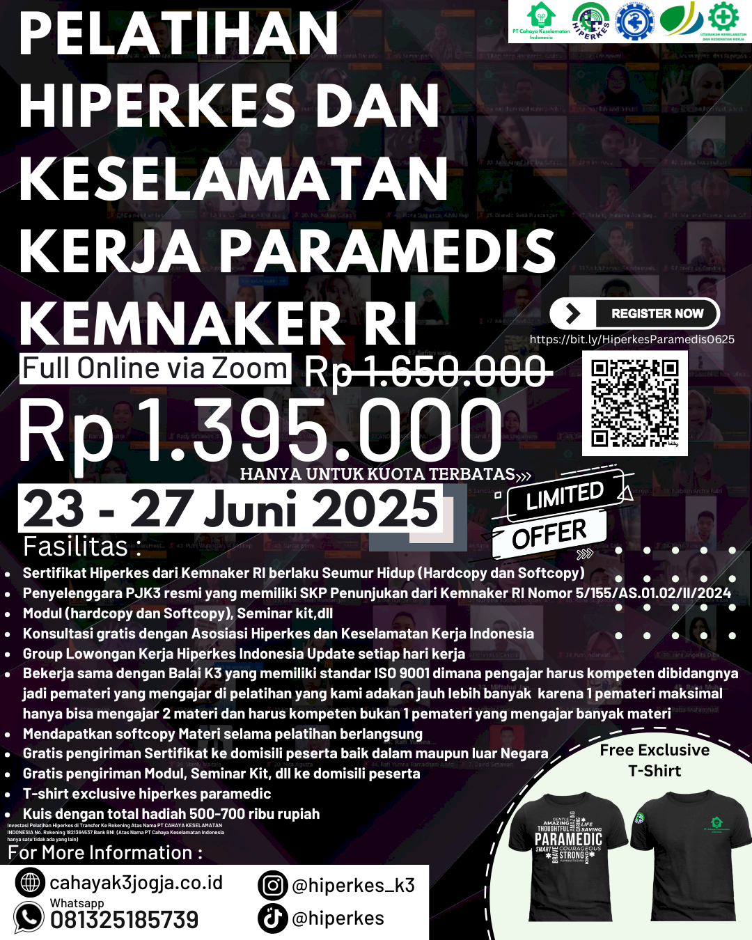 [PROMO] Pelatihan Hiperkes dan Keselamatan Kerja Bagi Paramedis Perawat Bidan KEMNAKER RI