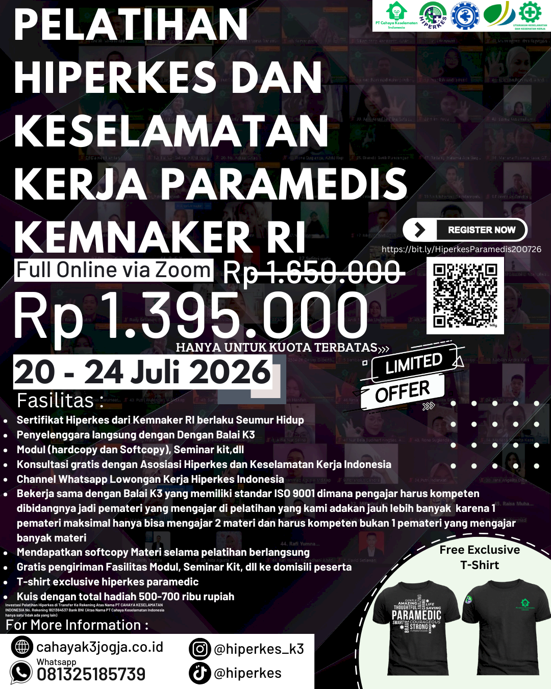 [PROMO] Pelatihan Hiperkes dan Keselamatan Kerja Bagi Paramedis Perawat Bidan KEMNAKER RI