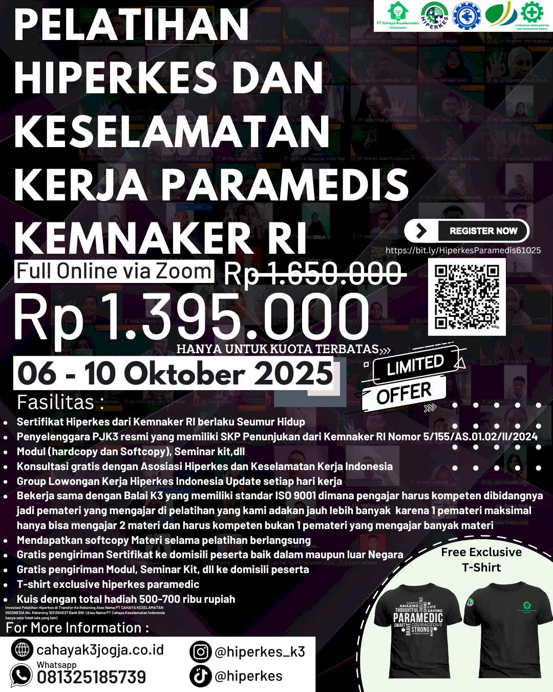 [PROMO] Pelatihan Hiperkes dan Keselamatan Kerja Bagi Paramedis Perawat Bidan KEMNAKER RI