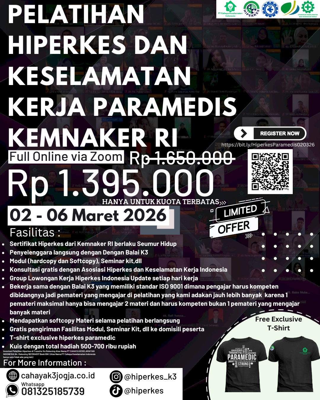 [PROMO] Pelatihan Hiperkes dan Keselamatan Kerja Bagi Paramedis Perawat Bidan KEMNAKER RI
