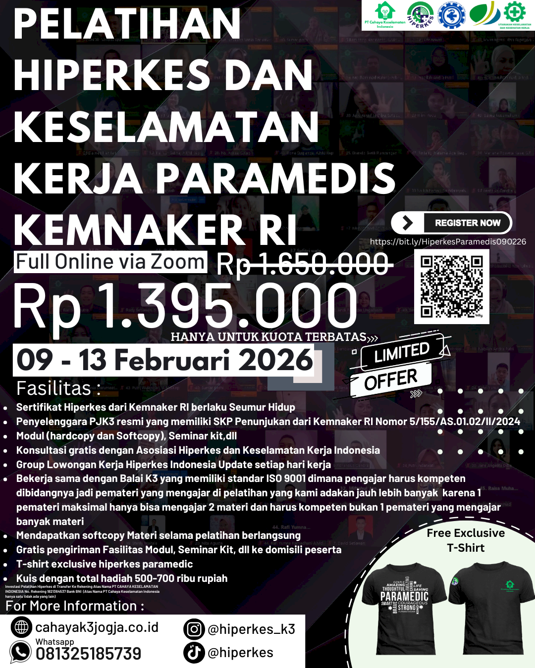 [PROMO] Pelatihan Hiperkes dan Keselamatan Kerja Bagi Paramedis Perawat Bidan KEMNAKER RI